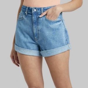 wild fable — Highest Rise Embroidered Mom Shorts — Size 00